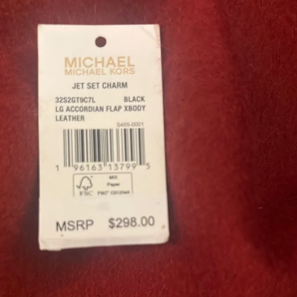 Michael Kors Black Leather Crossbody Bag with Textured Finish - Picture 9 of 9